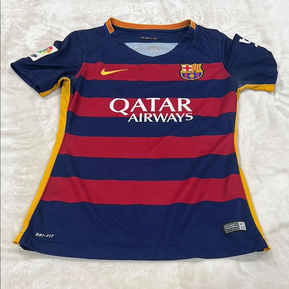 Nike Women's Barcelona Jersey - Red and Blue